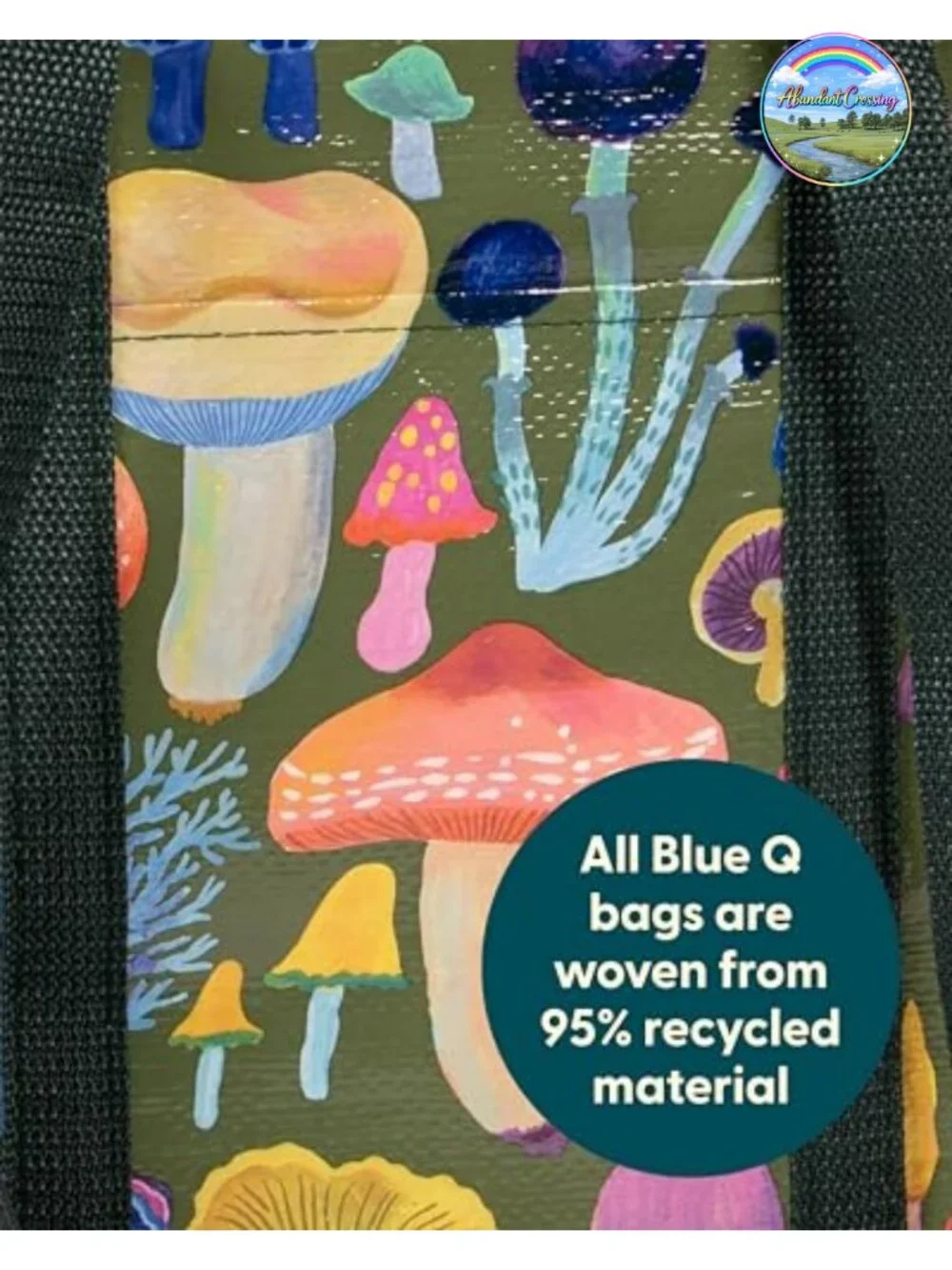 Reusable Zippered Tote Bag with Exterior Pocket, Reinforced Floor, 95% Recycled
